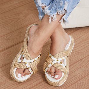 Follow Your Heart Espadrille Slides
